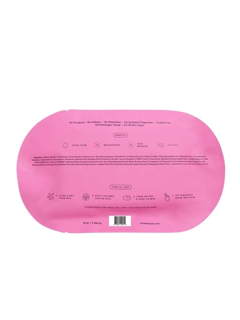 LOOPS Double Take Glow Hydrogel Face Mask